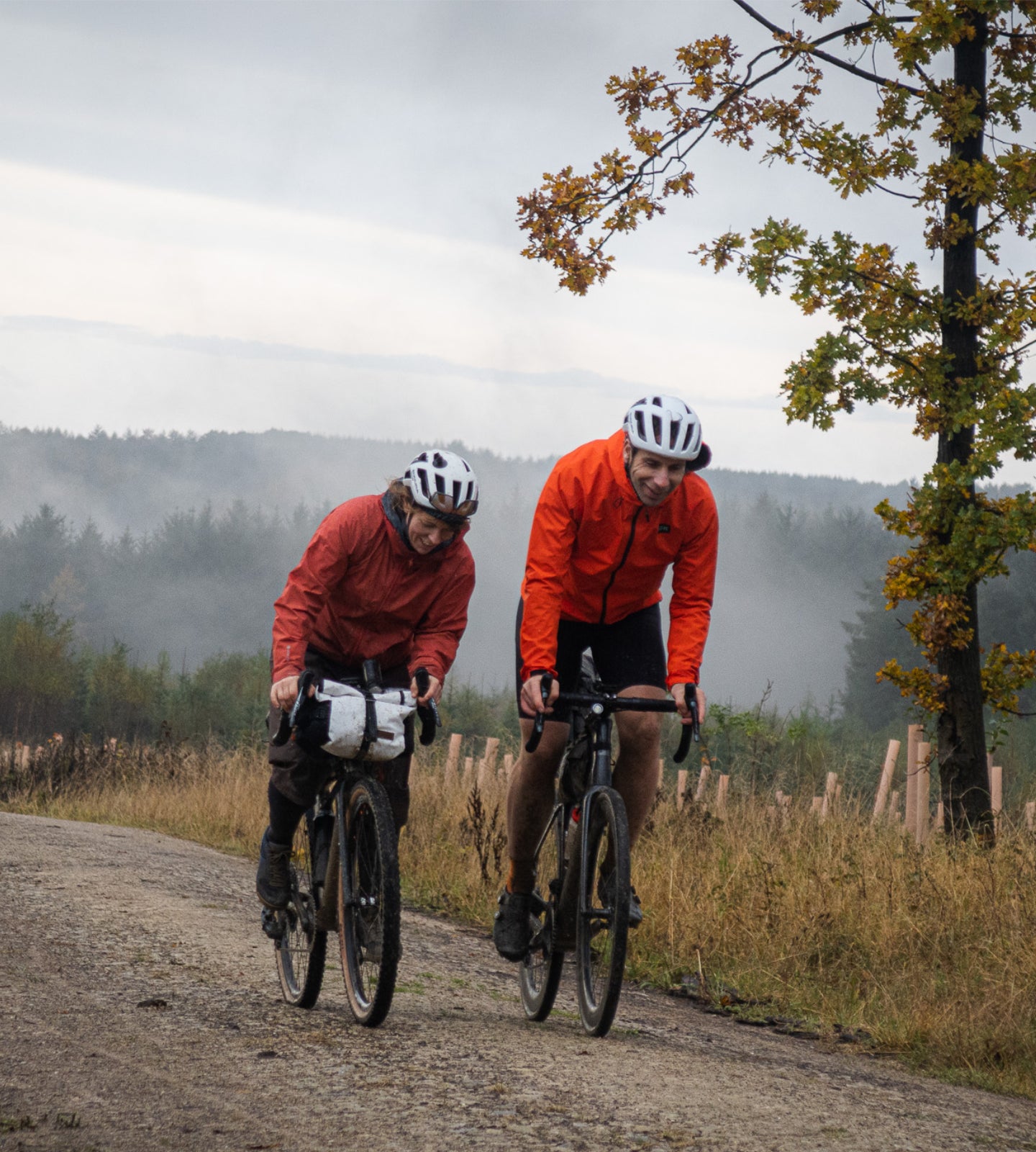 Jenny Graham and Mark Beaumont riding the Yorkshire Trail