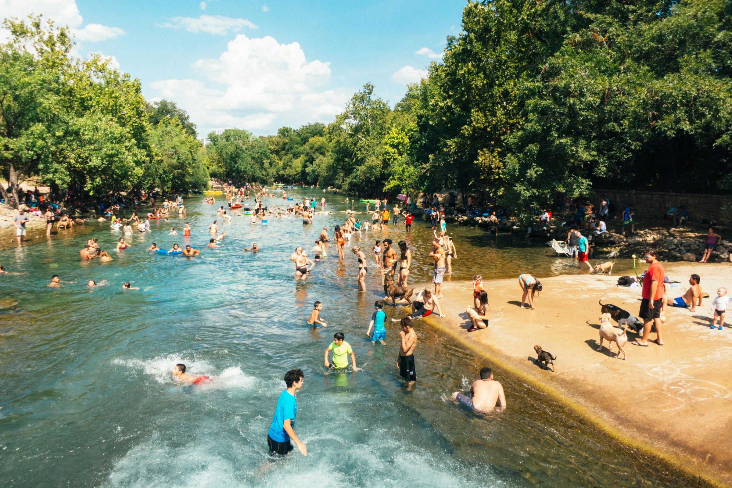 Swimmer exercising their right to swim