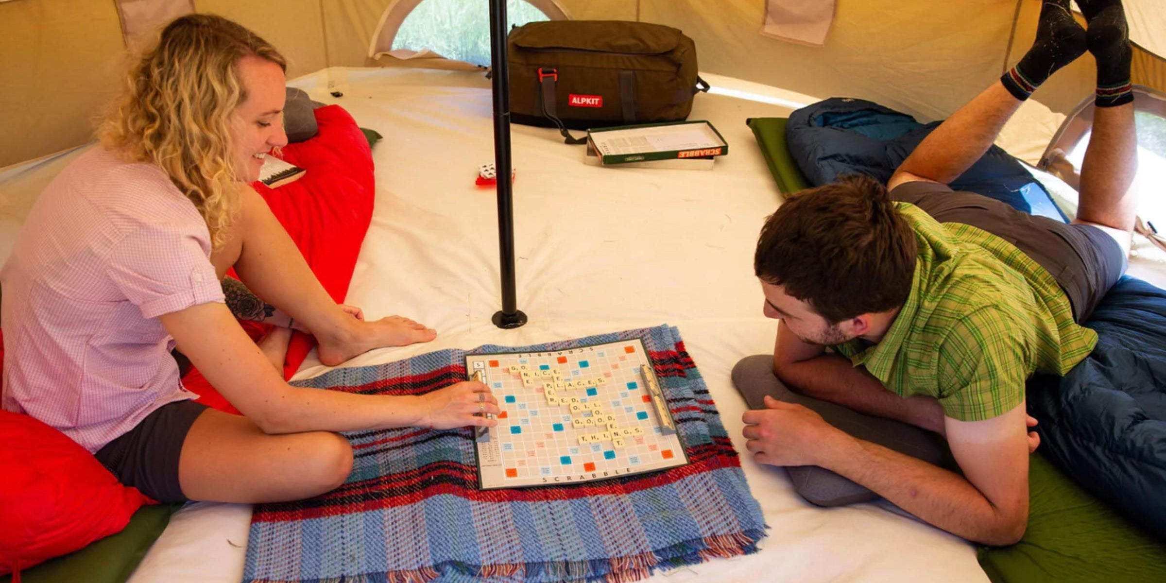 Camping in a Cotton Bell Tent