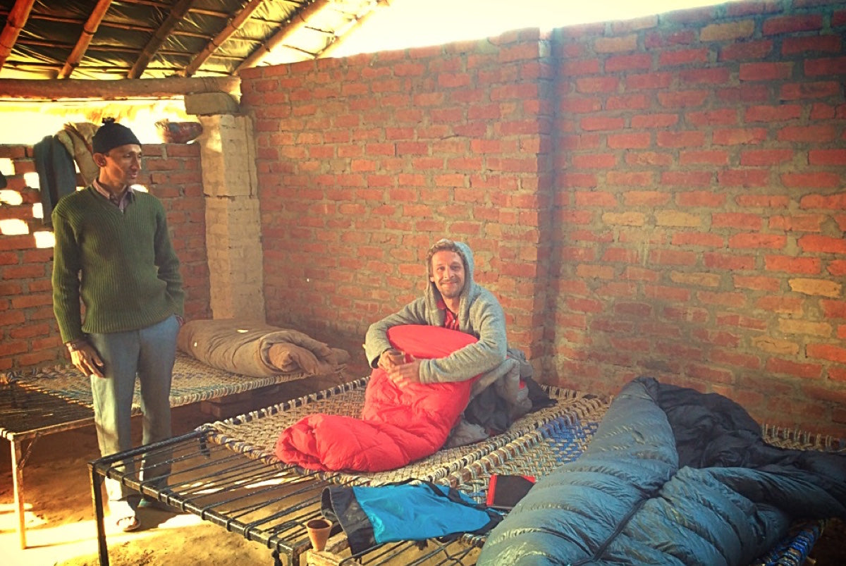 Resting in sleeping bags