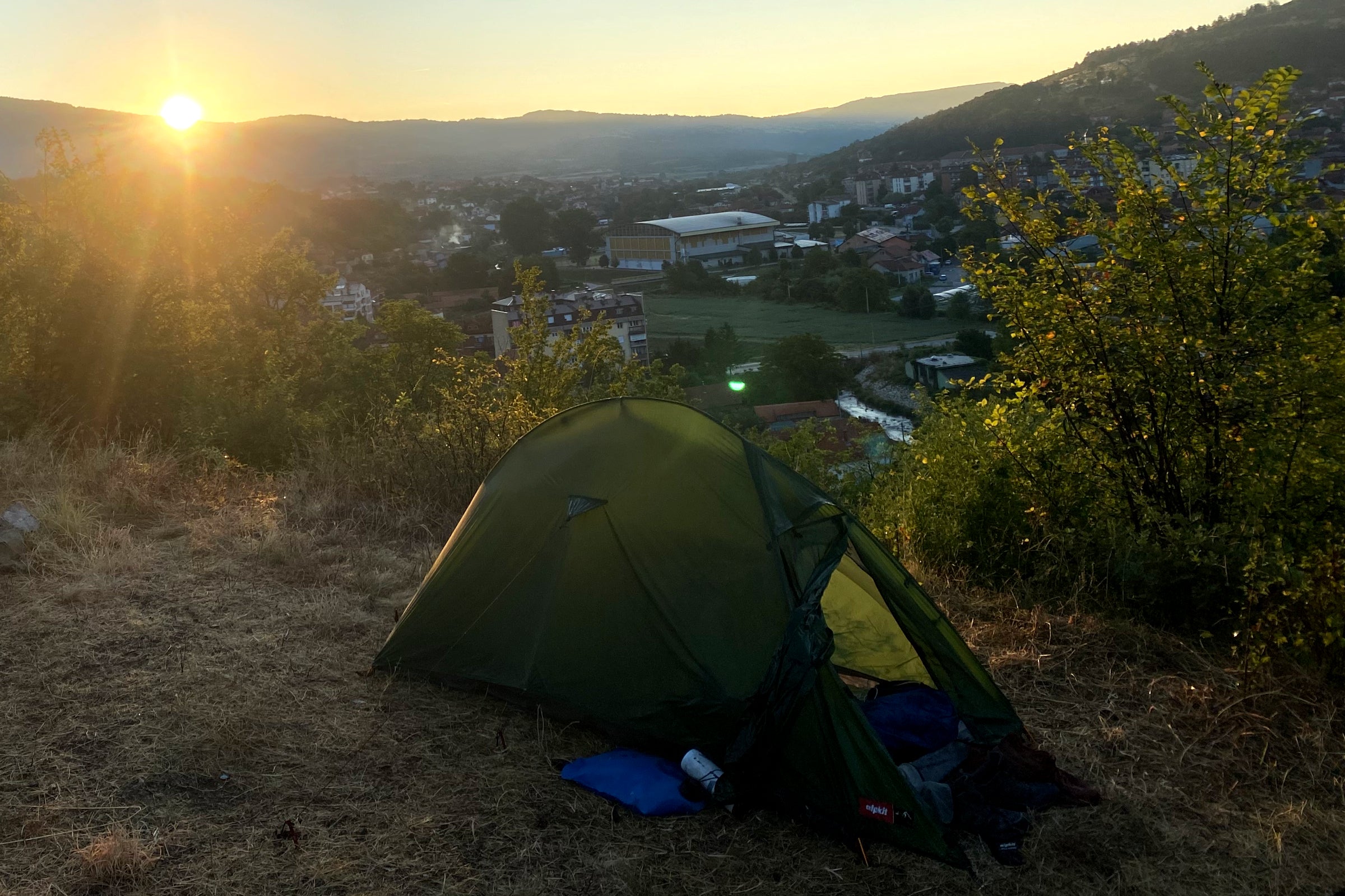 Solo cycle touring tent Istanbul