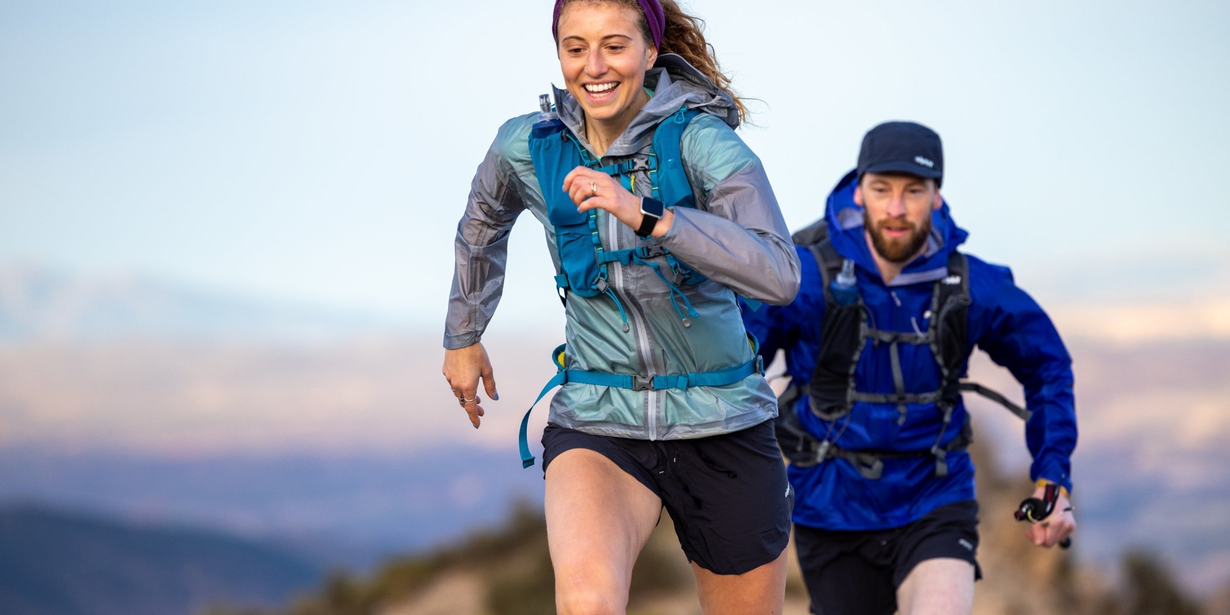 Runners in lightweight trail running kit
