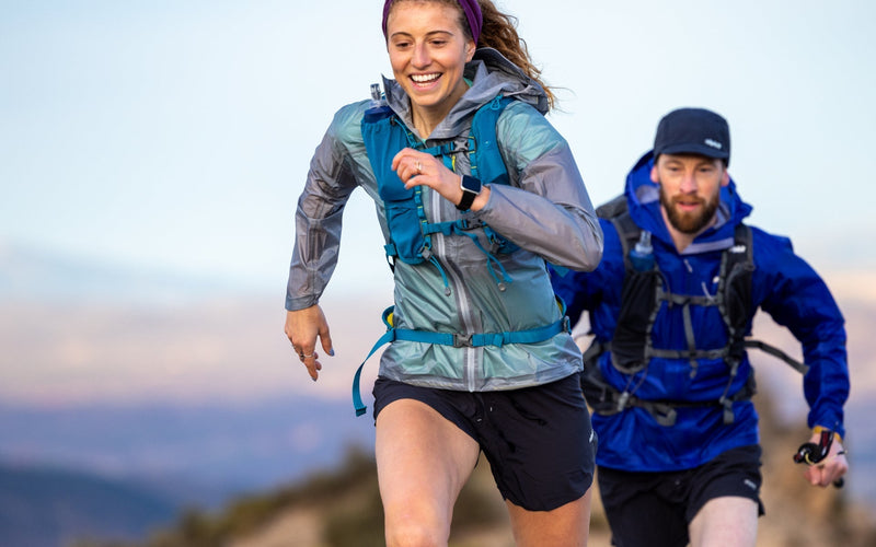 Runners in lightweight trail running kit