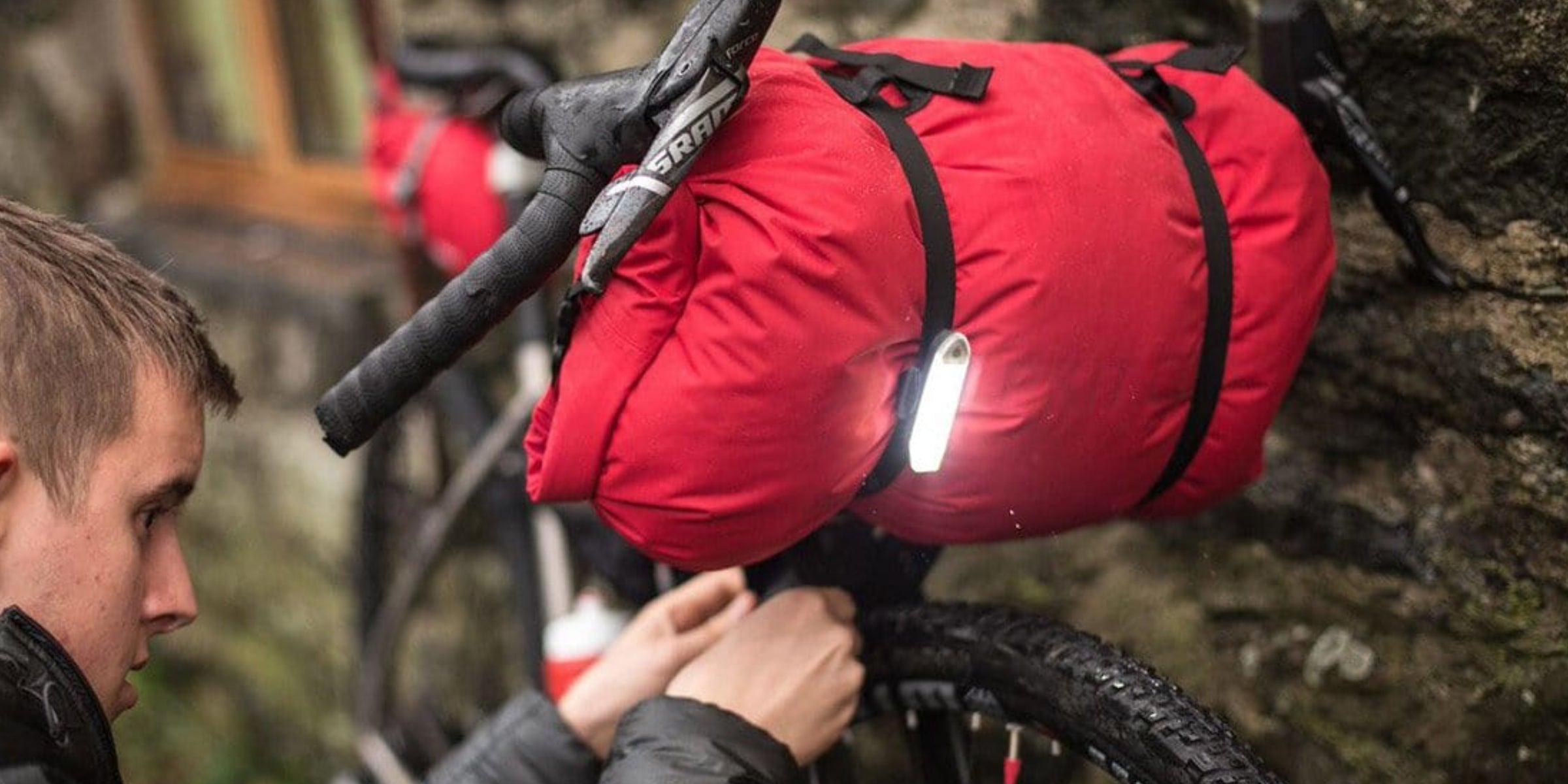 Tau front and rear lights for bikepacking