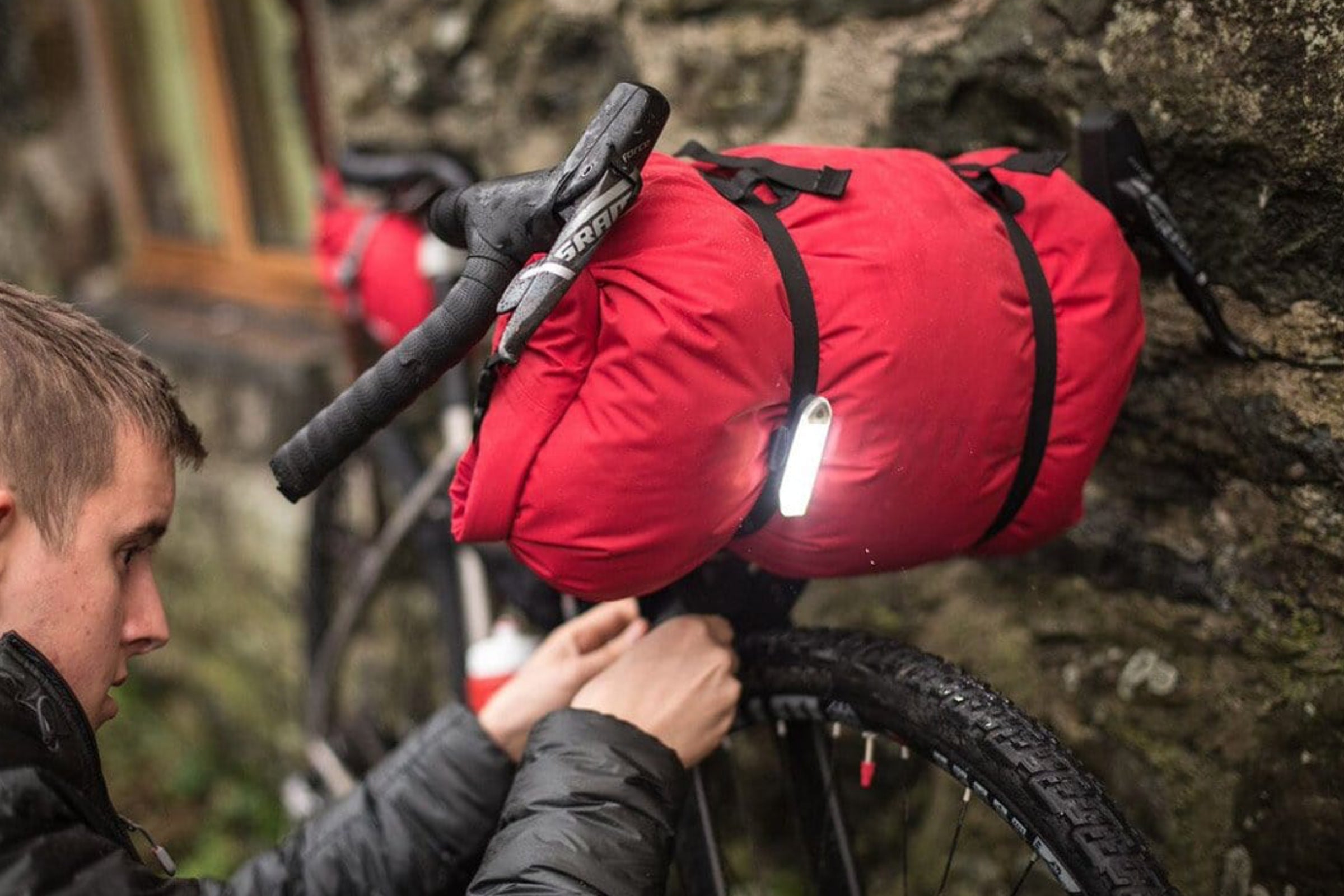Tau front and rear lights for bikepacking