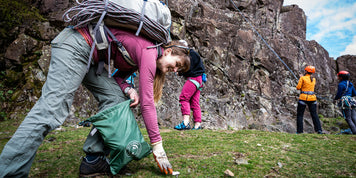 Tidy Climbers provide tidy bags for climbers to collect litter