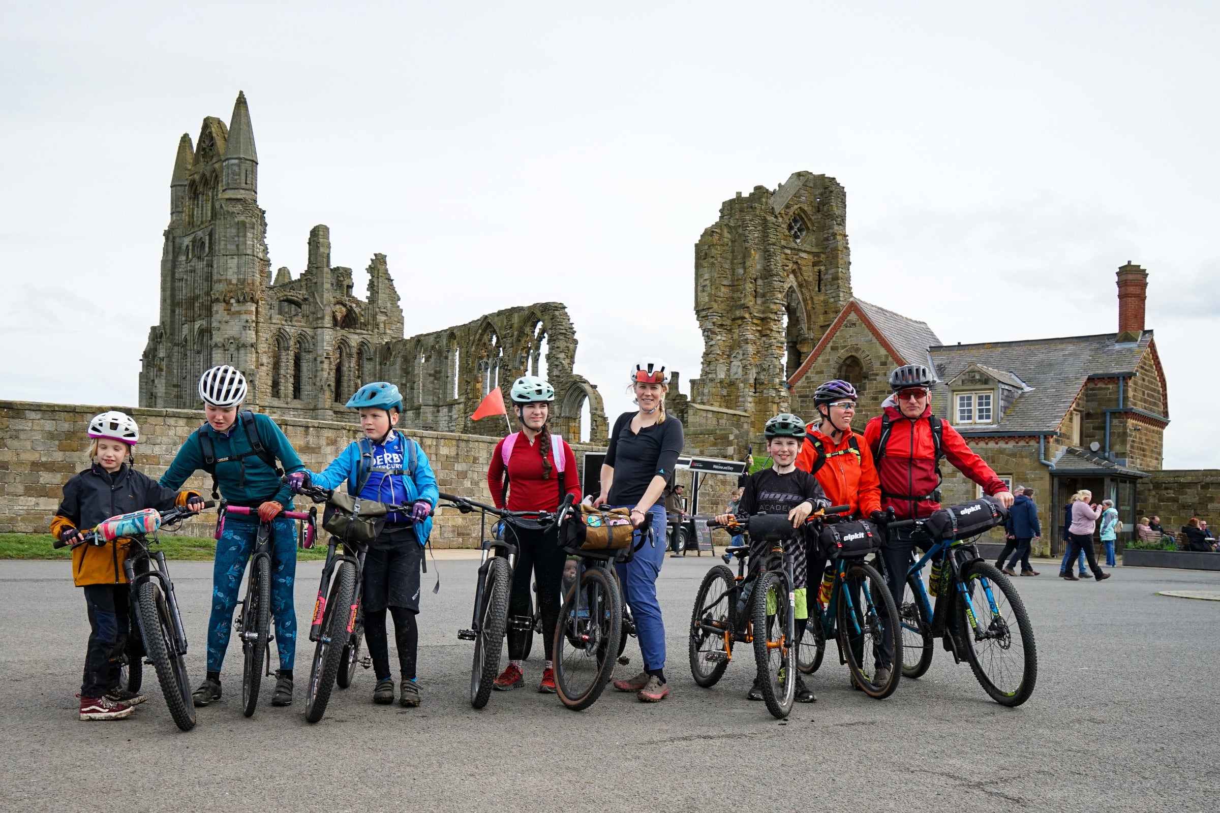 Family on the Yorkshire Coast Cycling Route