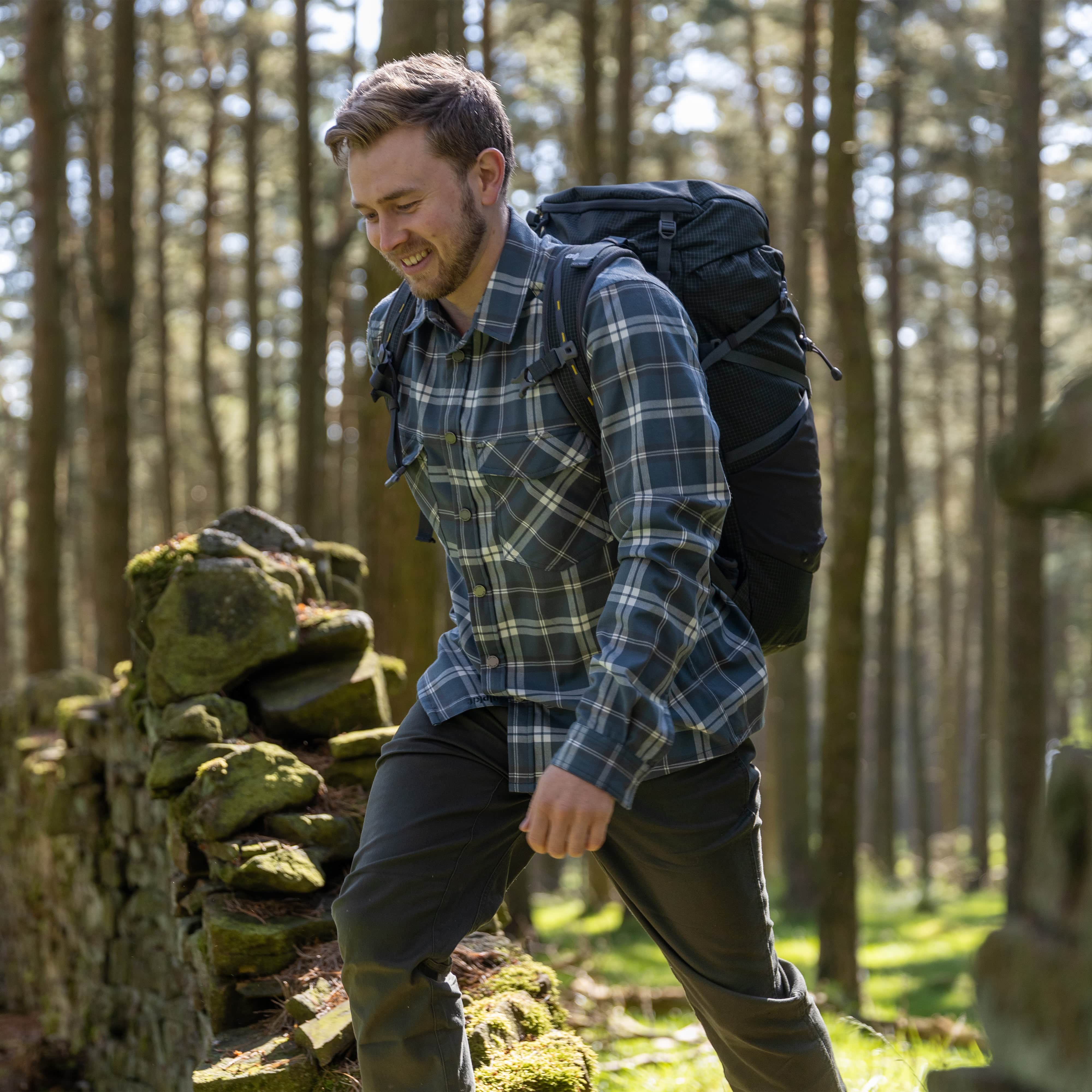 Woodsmoke Men's Technical Flannel Shirt Lightweight Outdoor