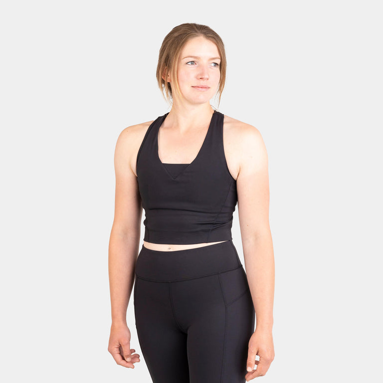 Alpkit arco vest crop top in black