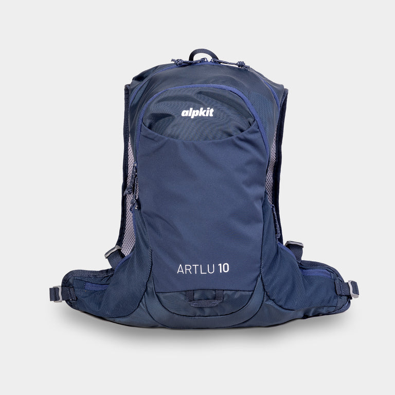 alpkit artlu 10l running backpack in reef blue front