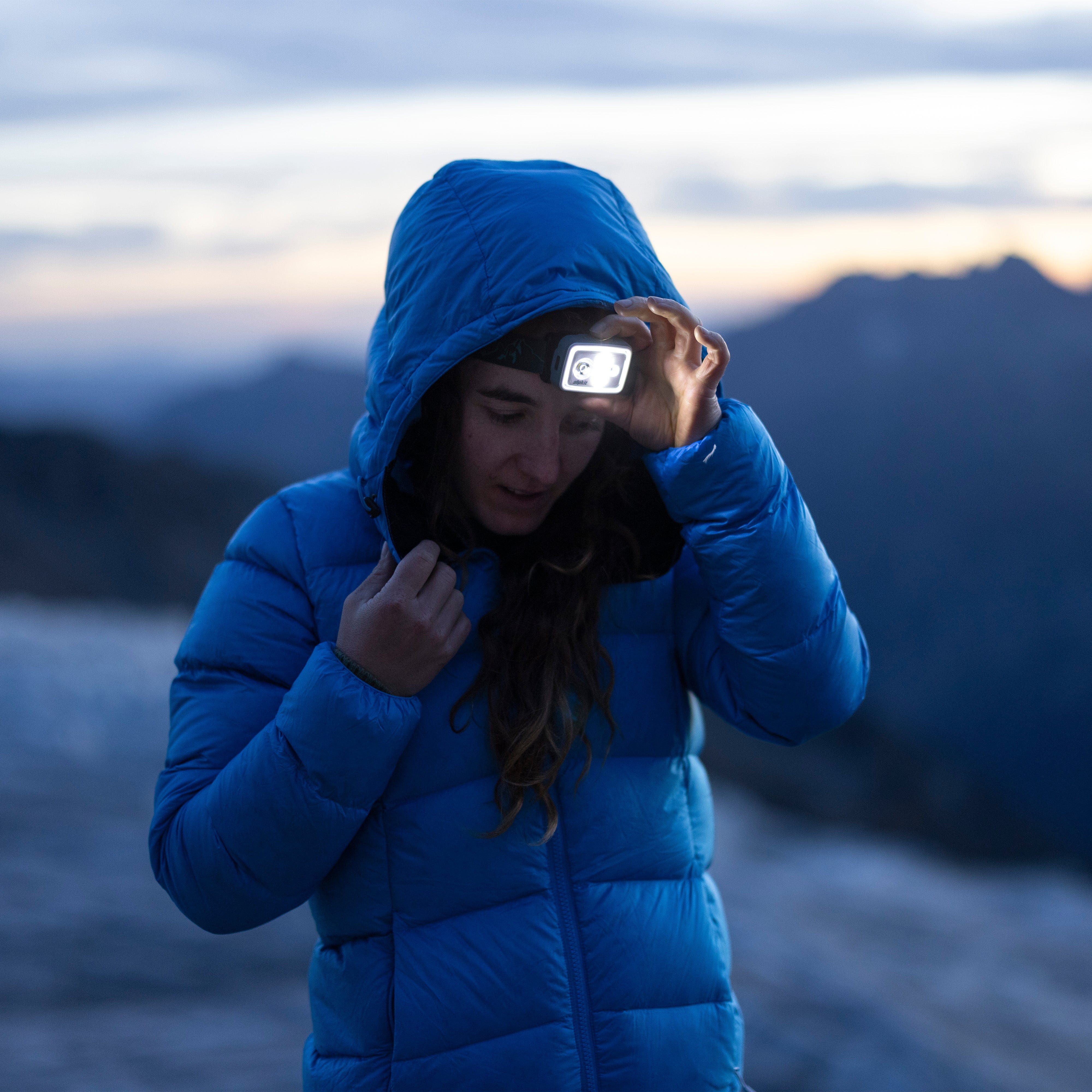 Avos 700 lumen Waterproof Head Torch - Rechargeable with RGB modes.