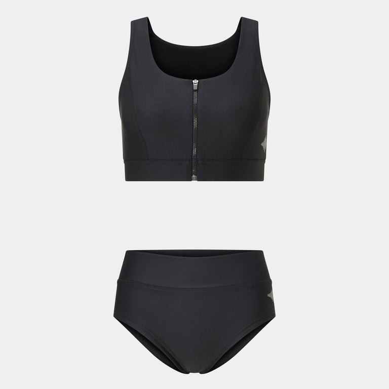 Baltic two-piece swimsuit set in Black - closed