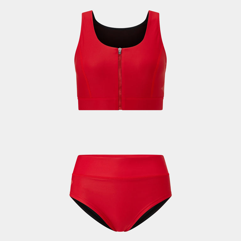 Baltic two-piece swimsuit set in Chilli - closed