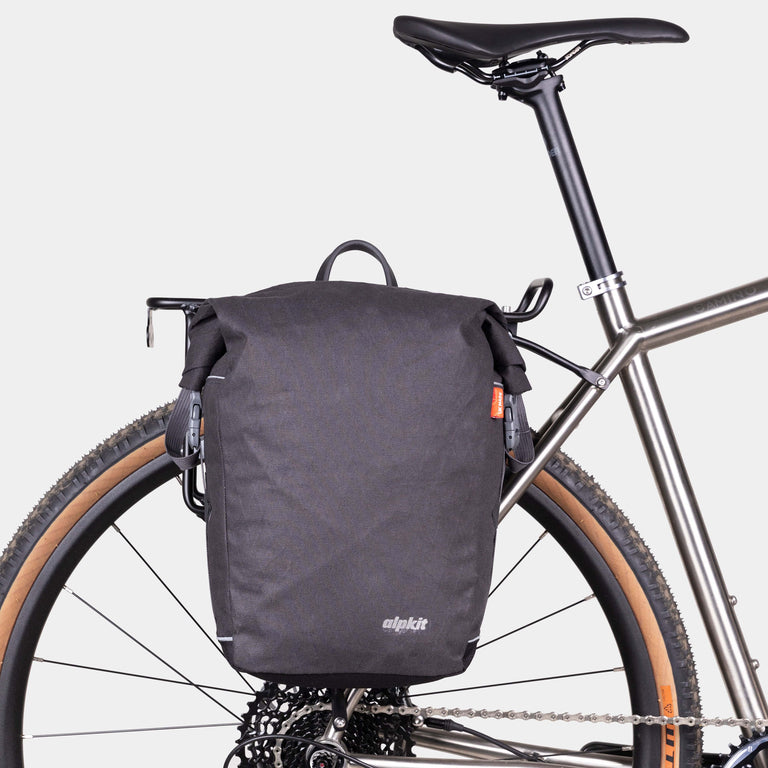 alpkit caledonian 10L pannier bag in panther black 