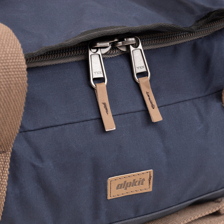 alpkit idaho 16 duffle bag in navy blue zip