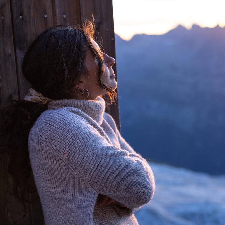 Women's Iona jumper in undyed wool