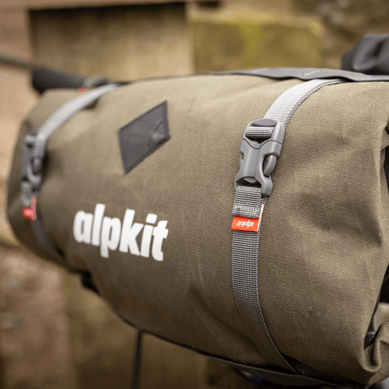 Alpkit Kuoka handlebar bag in Olive green