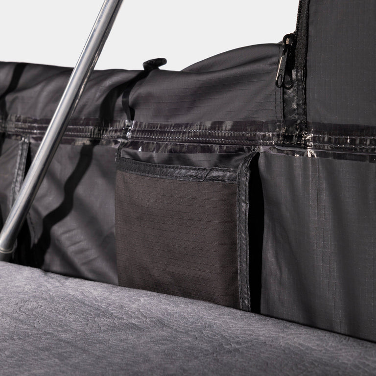 Lookout Folding Roof Tent in Black Storage Pockets