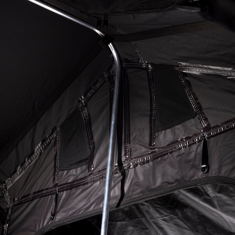 Lookout Folding Roof Tent in Black internal vents