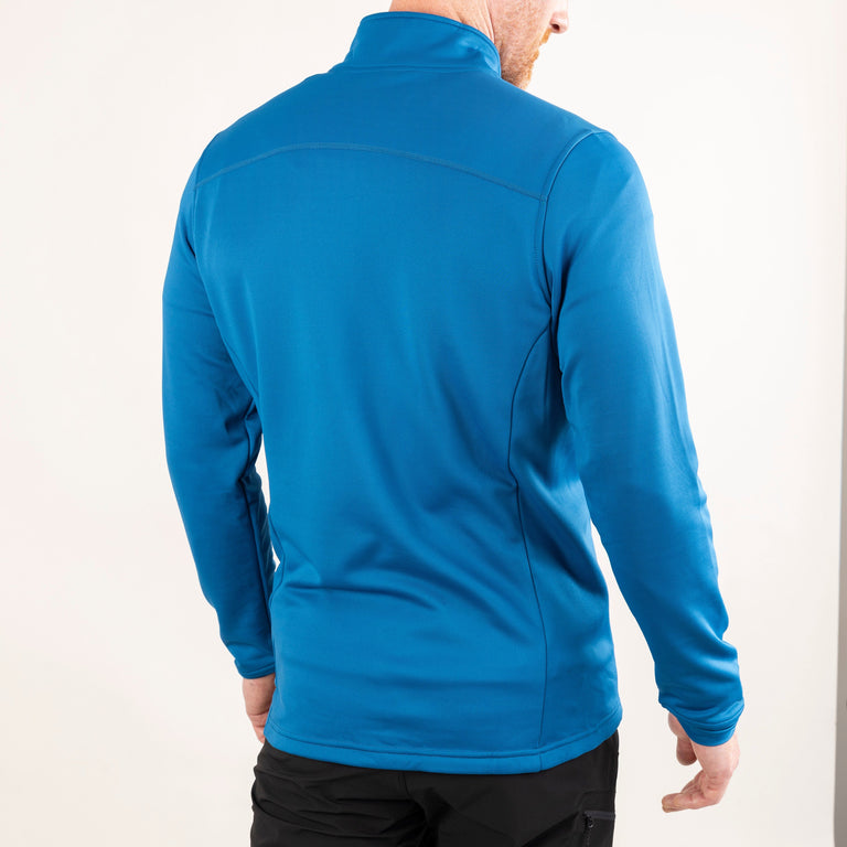 Alpkit Akita men's jacket in Reef blue back - closed