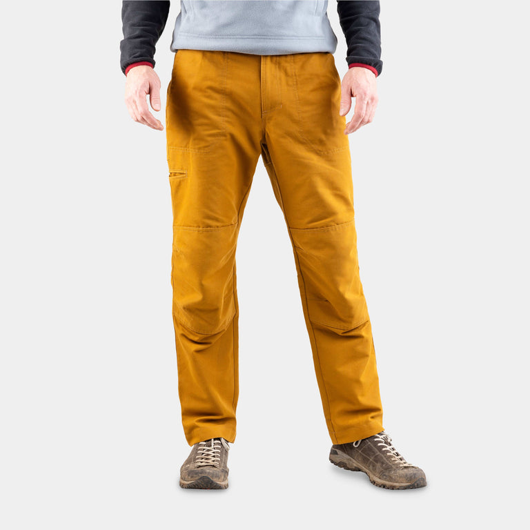 alpkit bergen trousers in ochre yellow