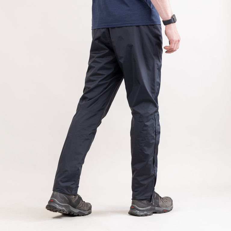 alpkit mens cloudburst waterproof overtrouser in black back