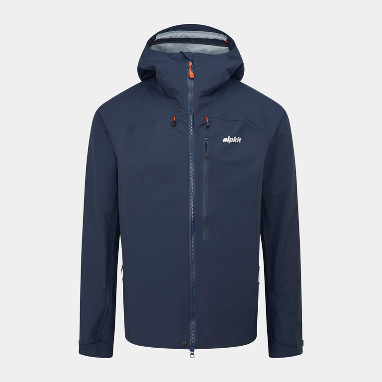 alpkit mens definition waterproof jacket in outer space blue
