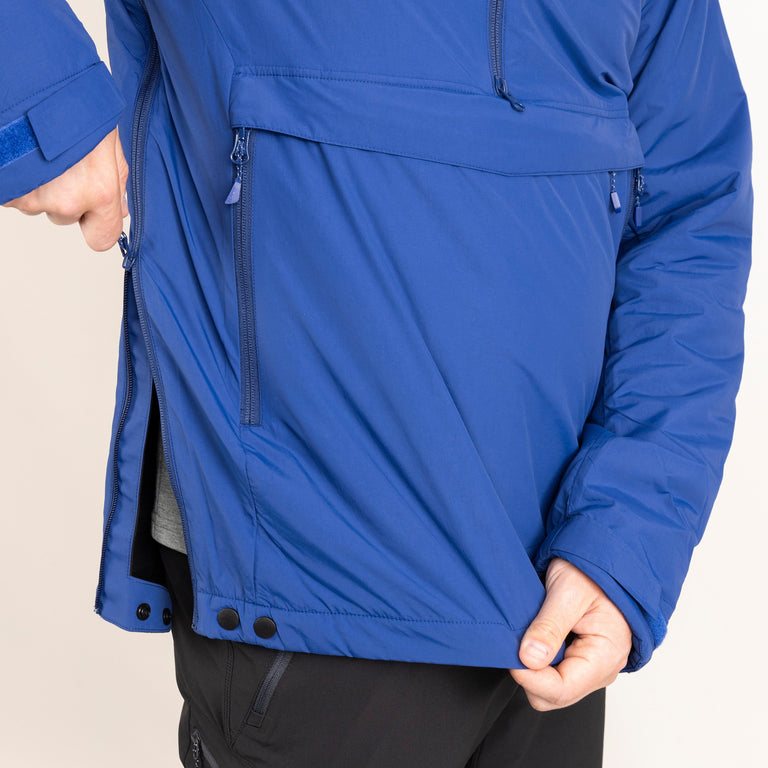 mens Alpkit jura mountain smock in nemo blue side vent