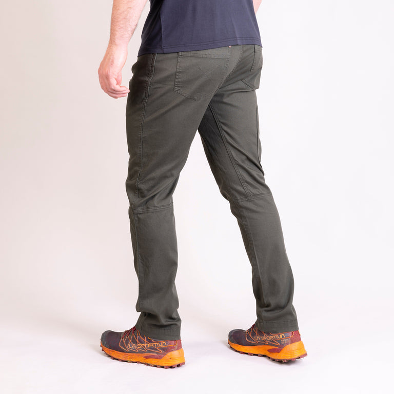 alpkit mens Kraft trousers in kelp green back|aj