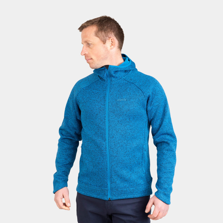 alpkit mens malamute fleece jacket in reef blue