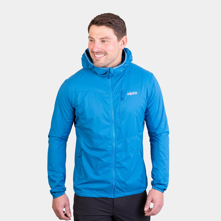 mens alpkit morphosis jacket in reef blue - closed