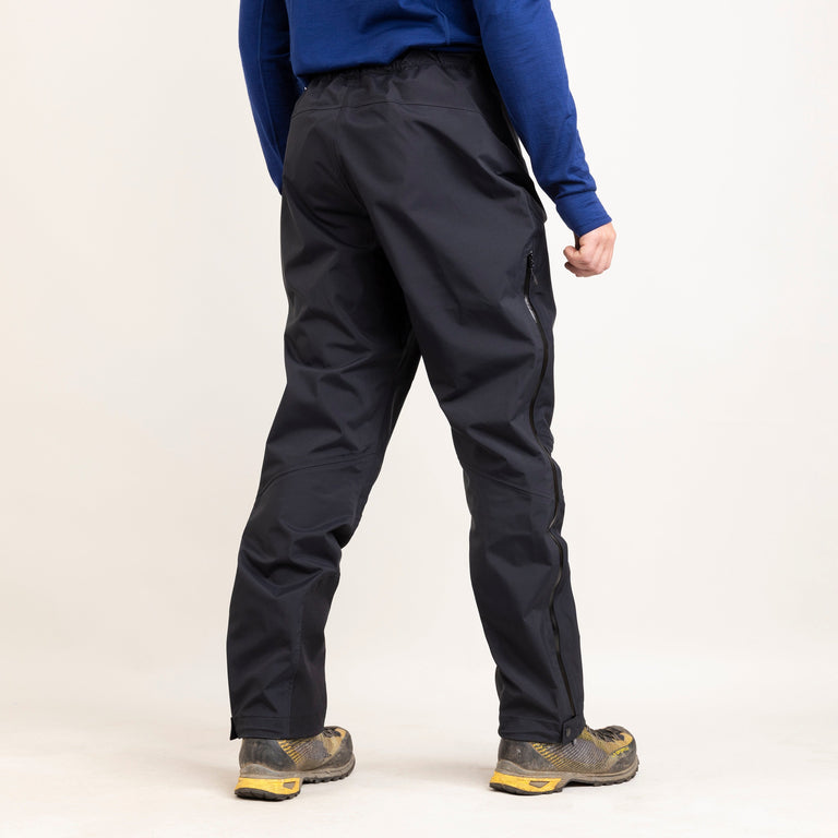 alpkit mens nautilus waterproof trousers in black back