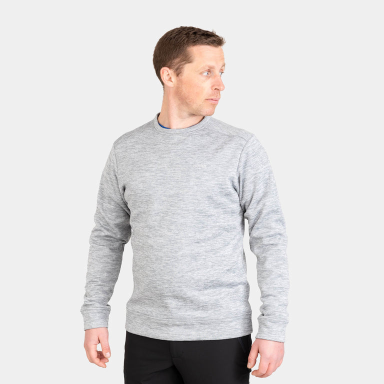 alpkit mens redpoint crew neck jumper in mercury grey