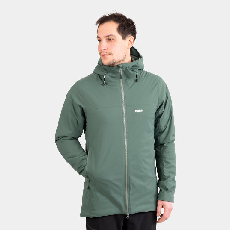 alpkit mens solace insulated jacket in reed green|sl