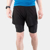 alpkit mens vamper twin running shorts in black