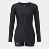 Nessie long sleeved one-piece swimsuit in Black