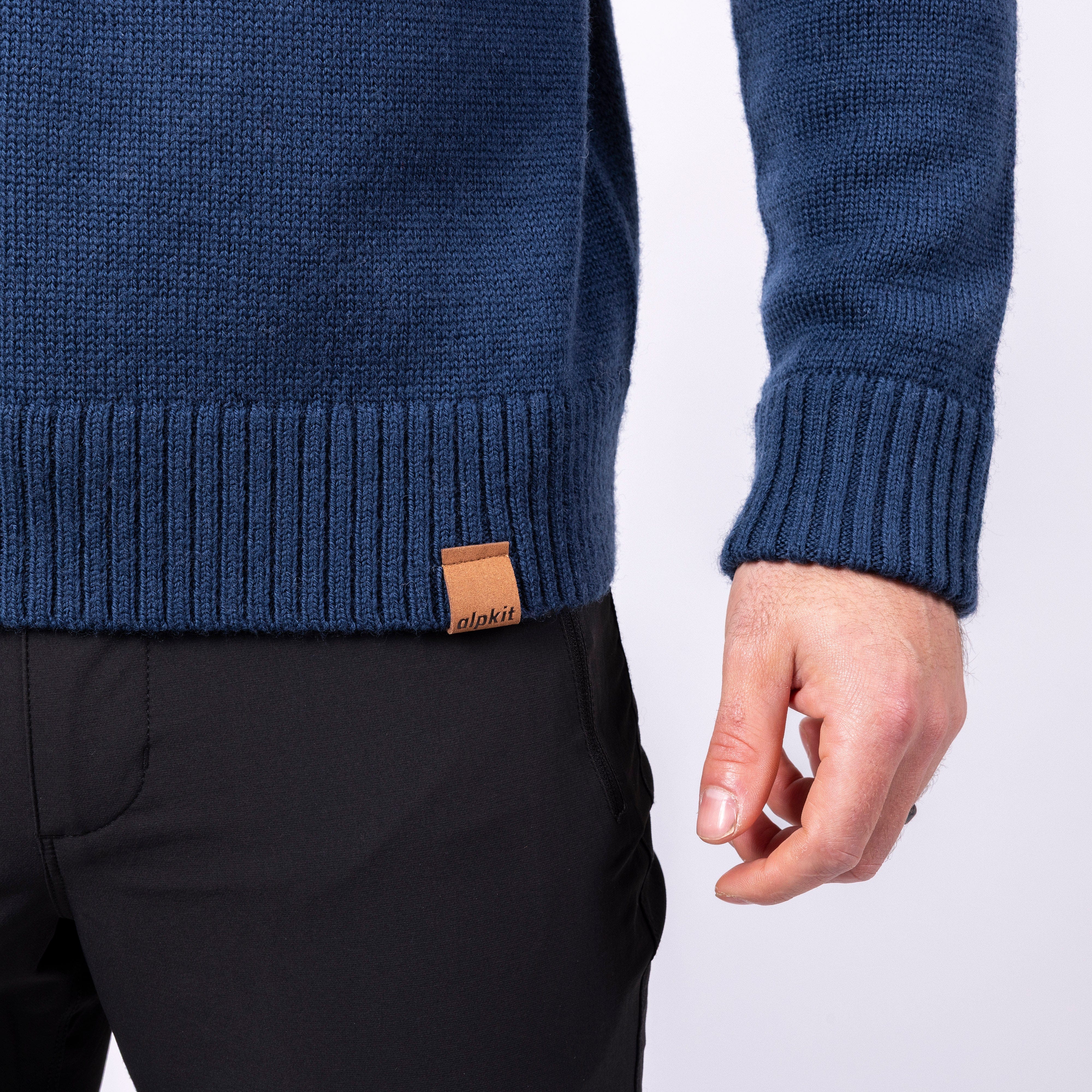 Norge Men's Pure Wool Half-Zip Jumper