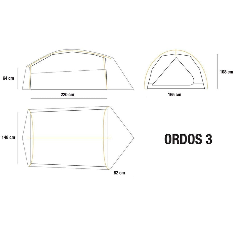 ordos 3 tent Ordos 3 Ultralight 3 Person Backpacking Tent