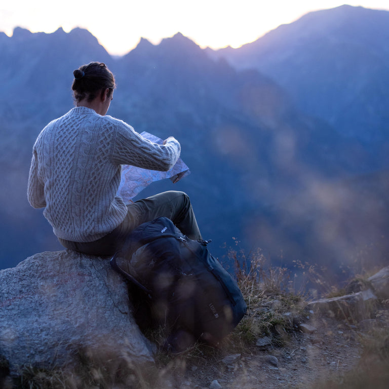 Men's Pennine natural wool jumper in raw undyed wool