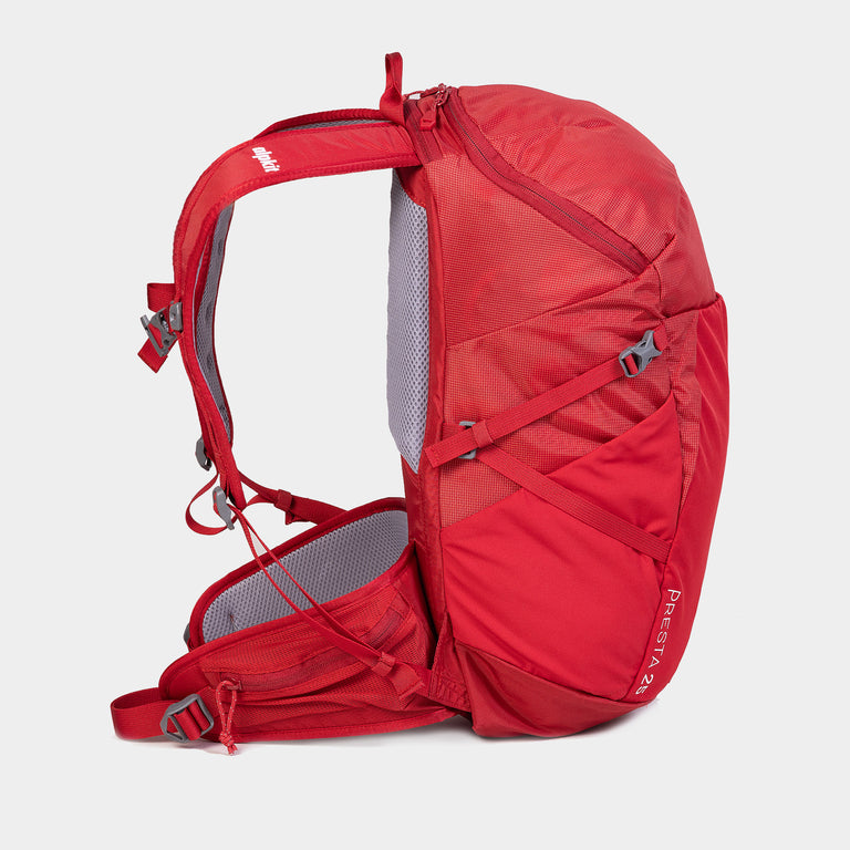 Alpkit presta 25l day pack in chilli red side