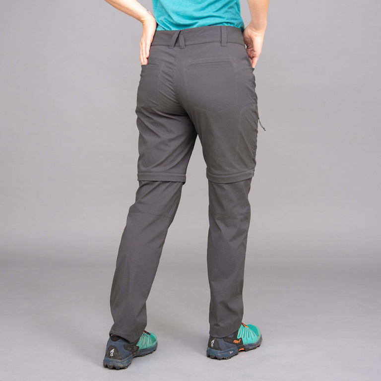 womens teleki zip off in tarmac rear
