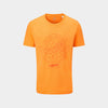 alpkit wild camp organic cotton tee in clementine heather orange