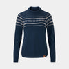 Stora Women's patterned jumper in Outer Space blue with white accent