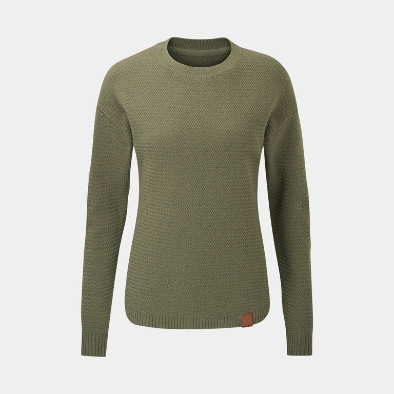 Women's Brenin jumper in Stirling green