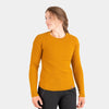 alpkit brenin wool jumper in ochre yellow 