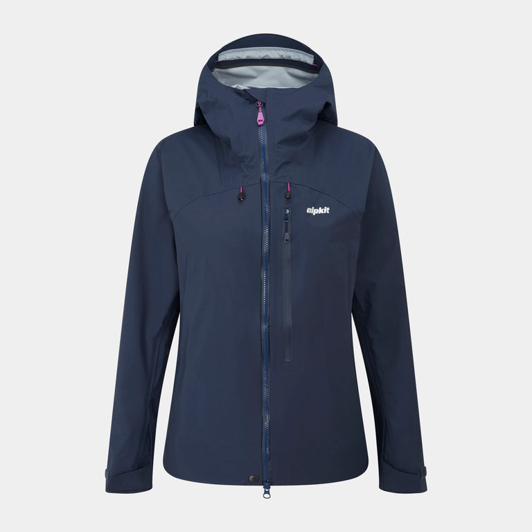 alpkit womens definition waterproof jacket in outerspace blue