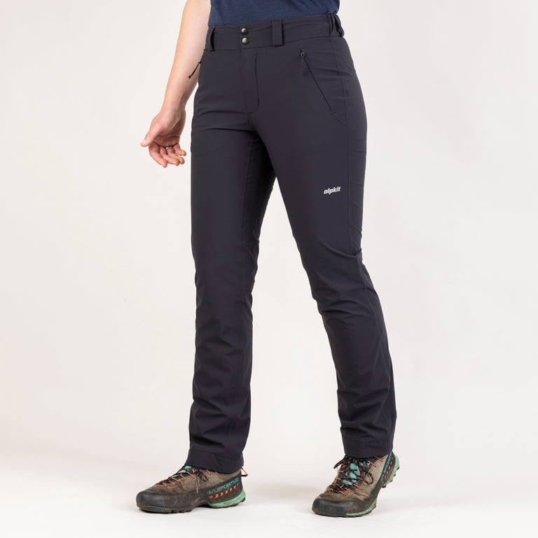 alpkit womens equinox waterproof trousers in black front