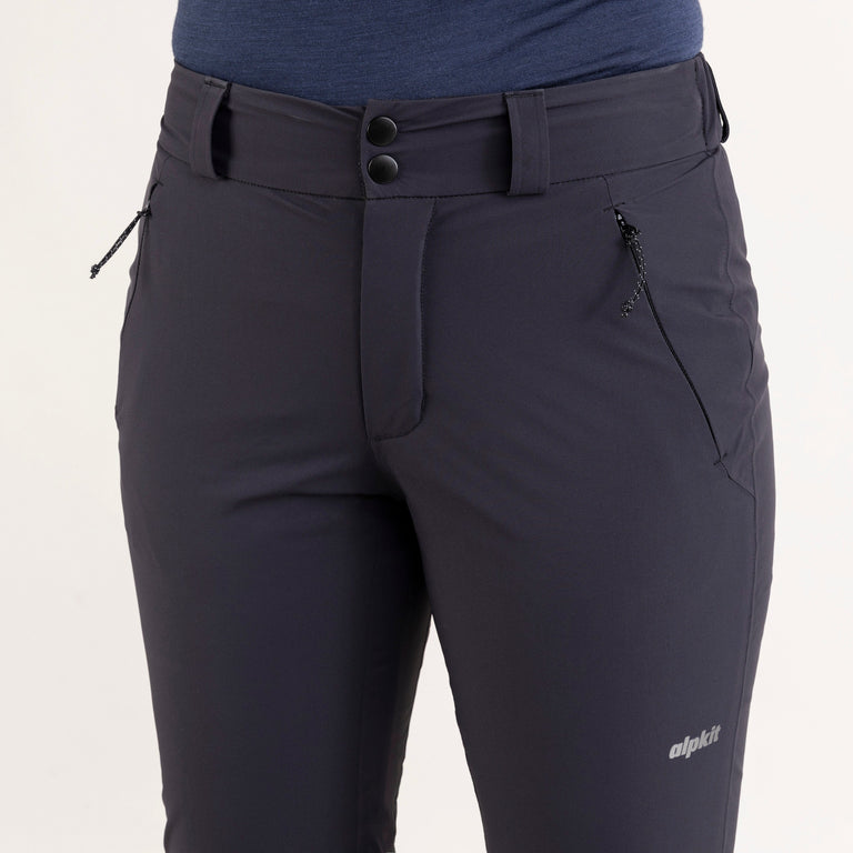 alpkit womens equinox waterproof trousers in black waistband