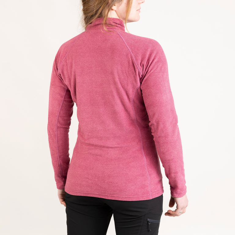 alpkit womens kelpie fleece in rose pink back