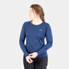 womens Alpkit Koulin trail long sleeve baselayer in outer space blue